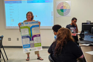 SEED Program: Duna Long speaking to SEED students about career opportunities.