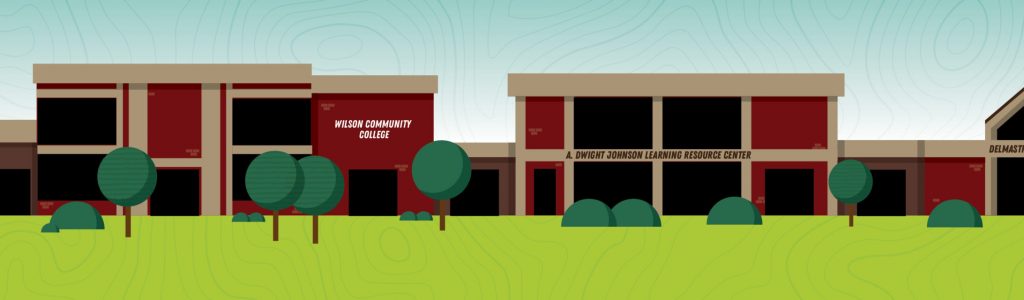 illustration of buildings A-E